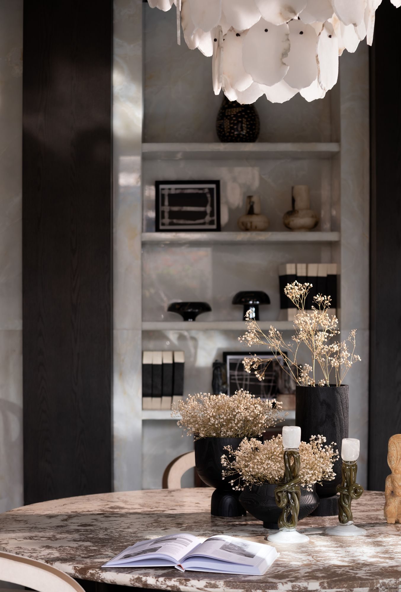 Dark Urban Villa Interior view 9