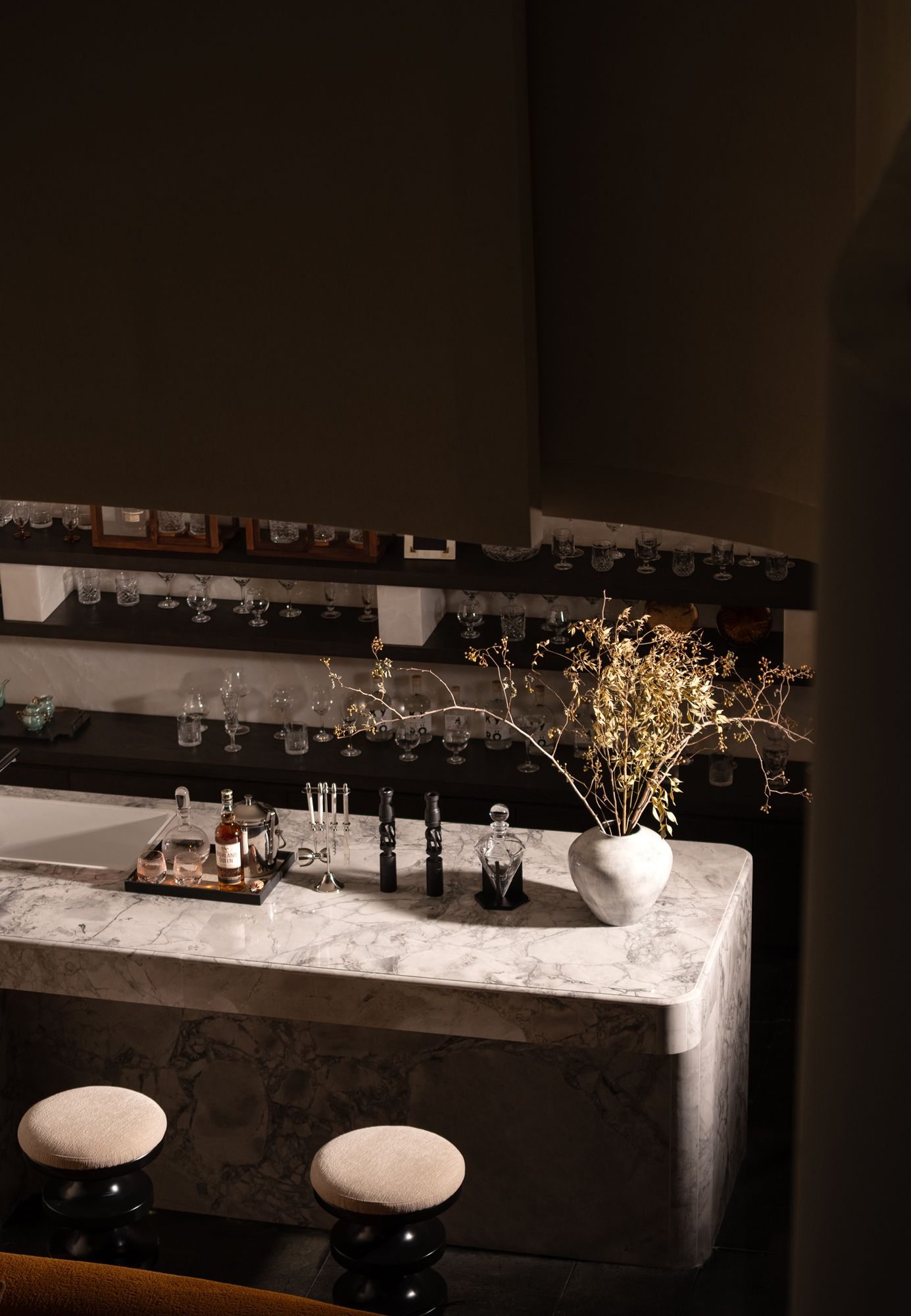 Dark Urban Villa Interior view 17