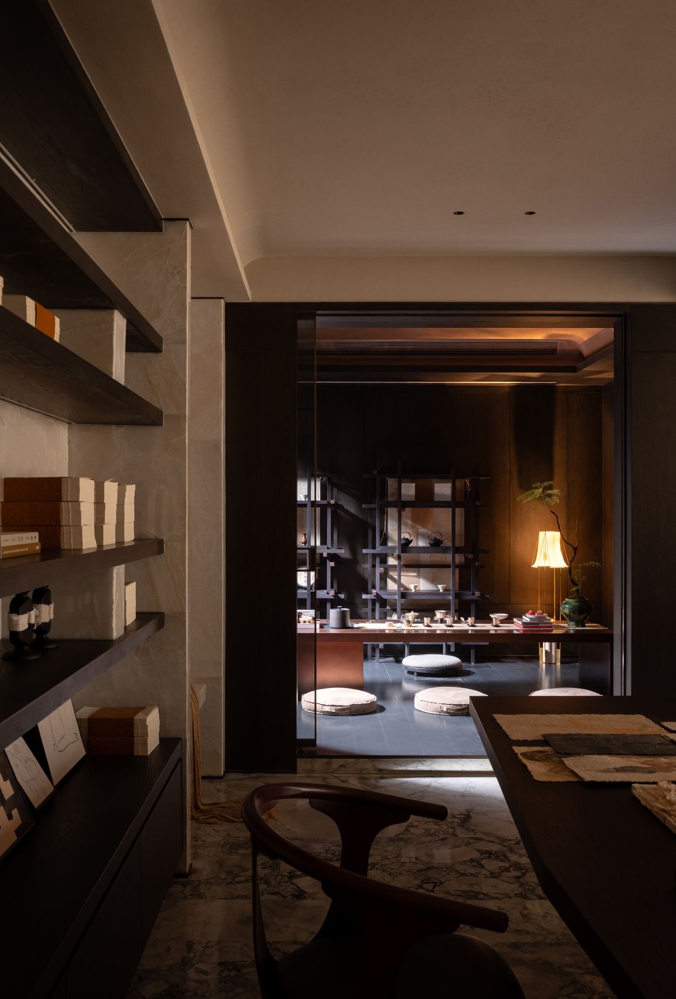 Dark Urban Villa Interior view 19