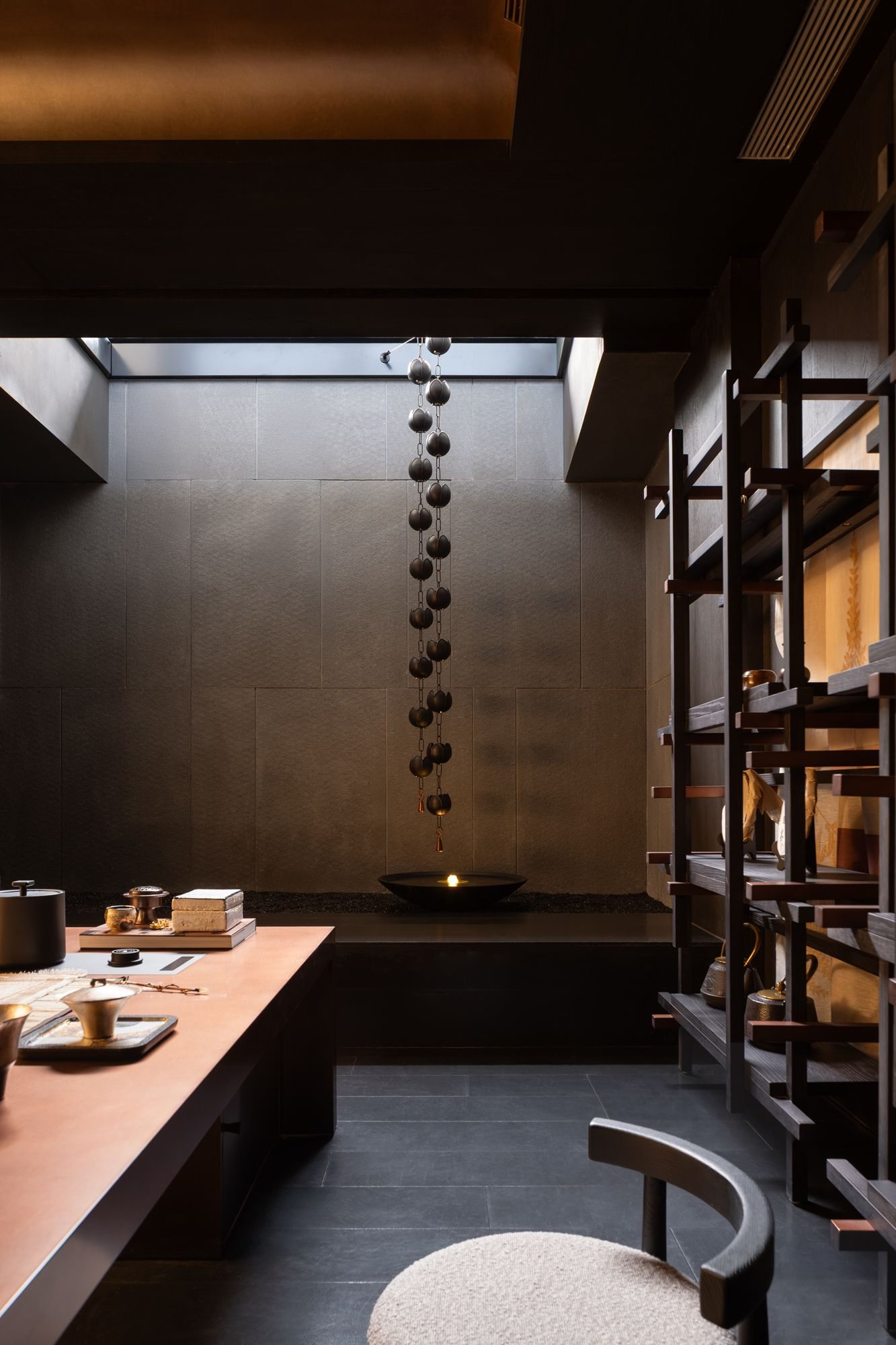 Dark Urban Villa Interior view 20