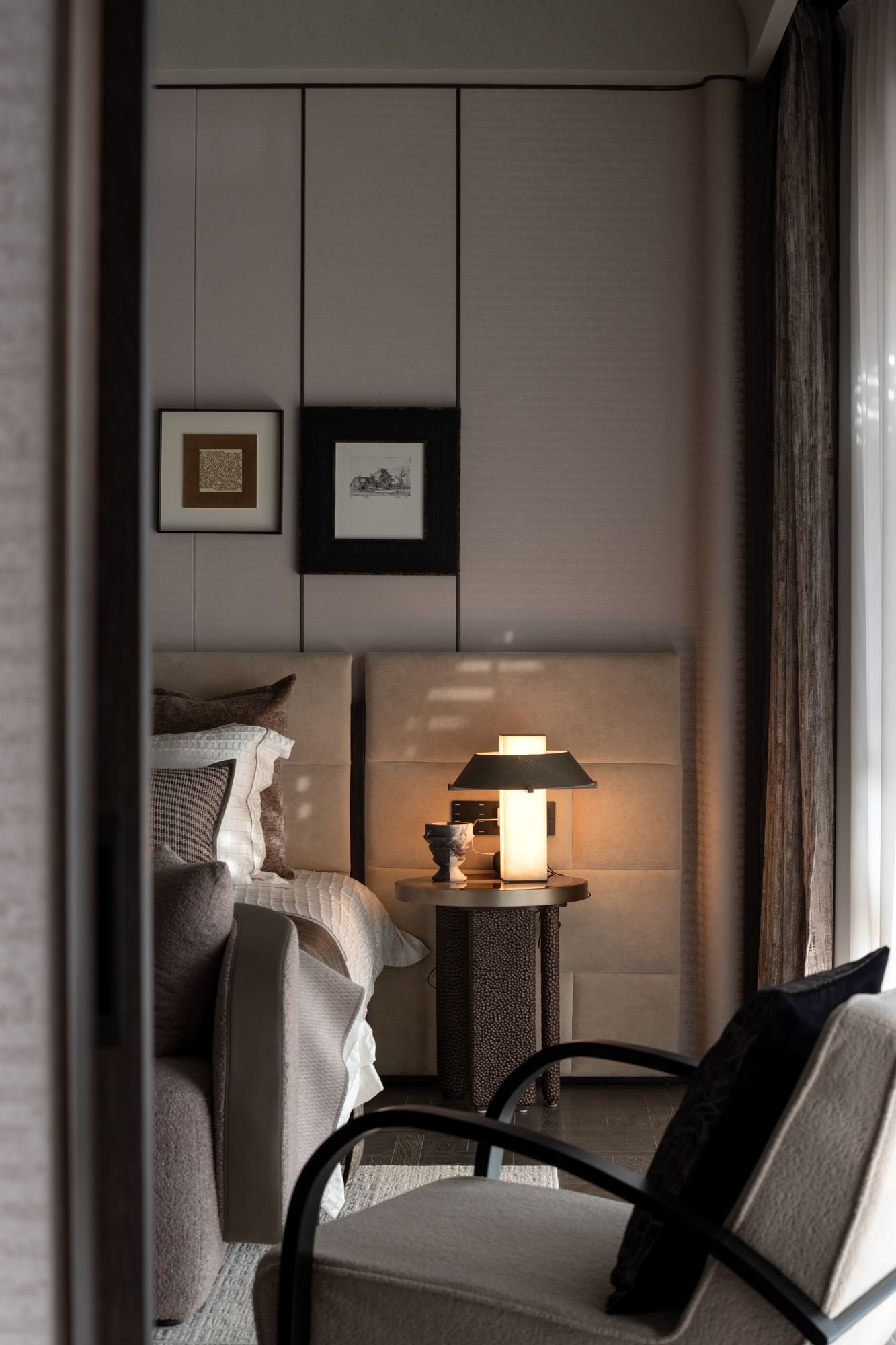 Dark Urban Villa Interior view 26