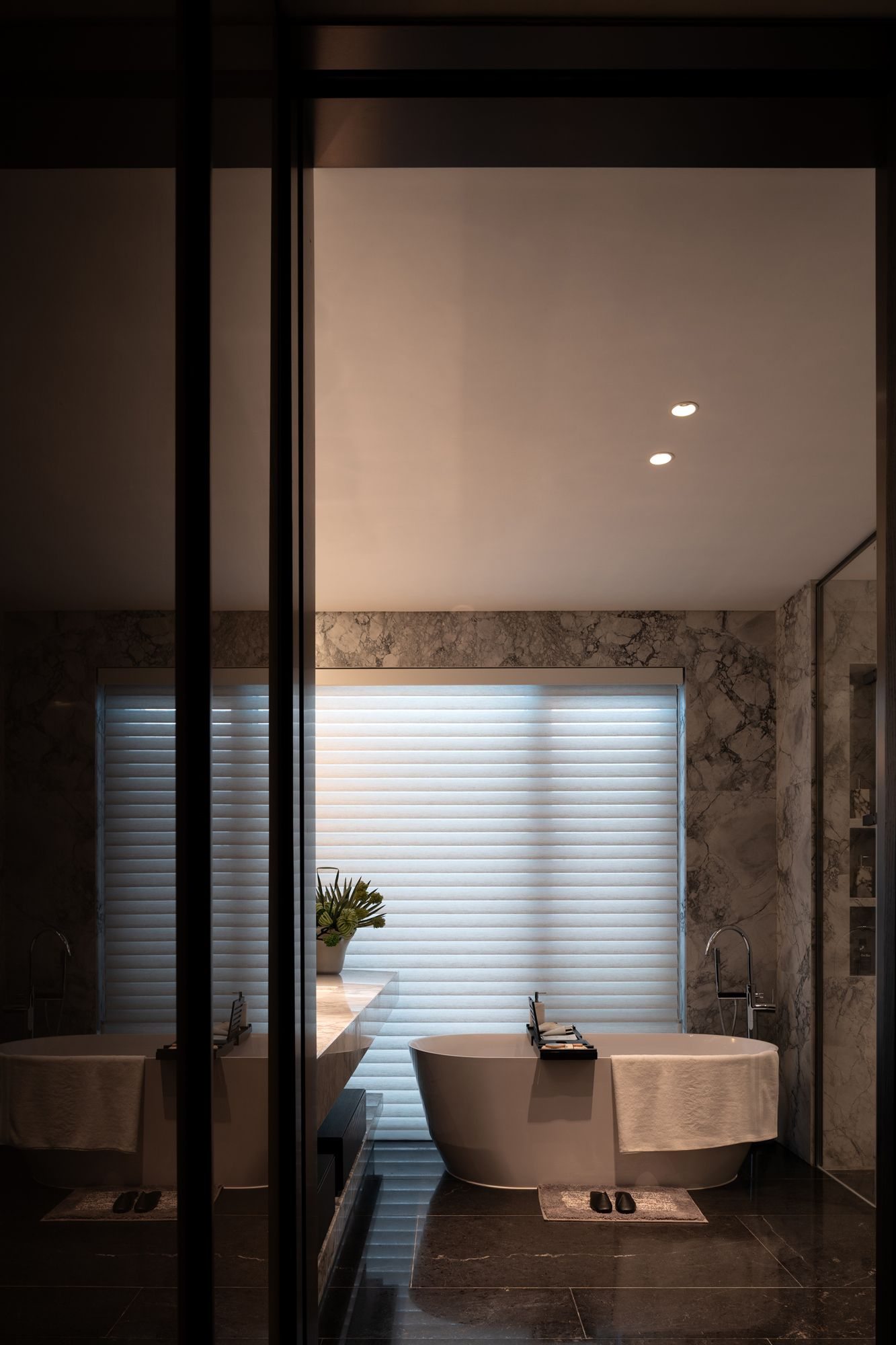 Dark Urban Villa Interior view 27