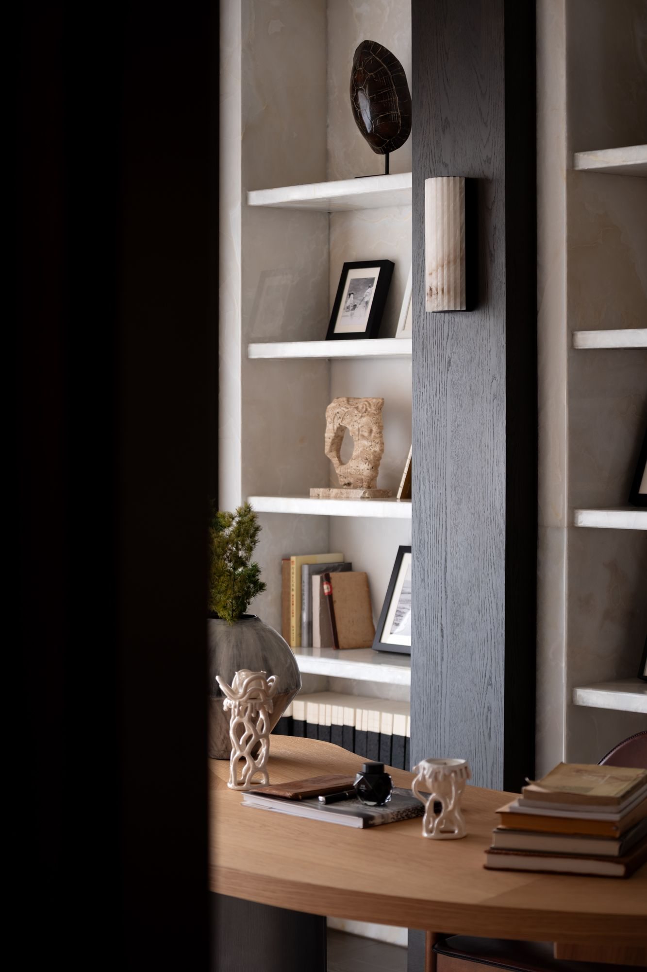 Dark Urban Villa Interior view 28
