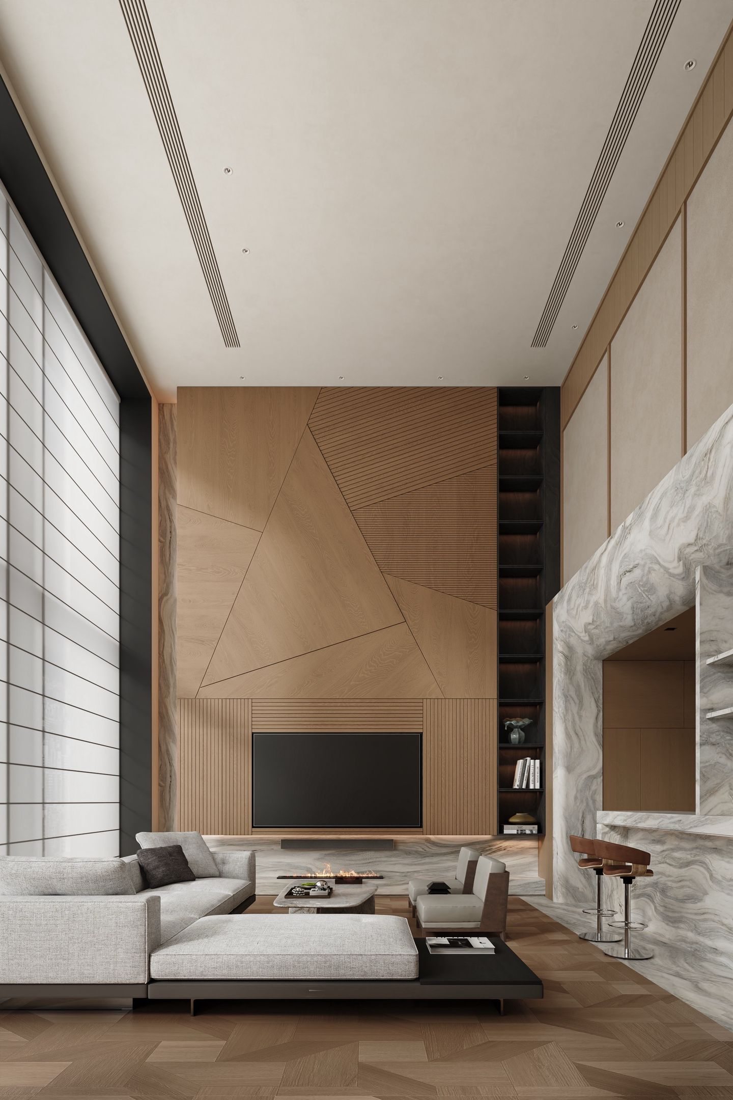 Double-Height Wood Villa preview 2