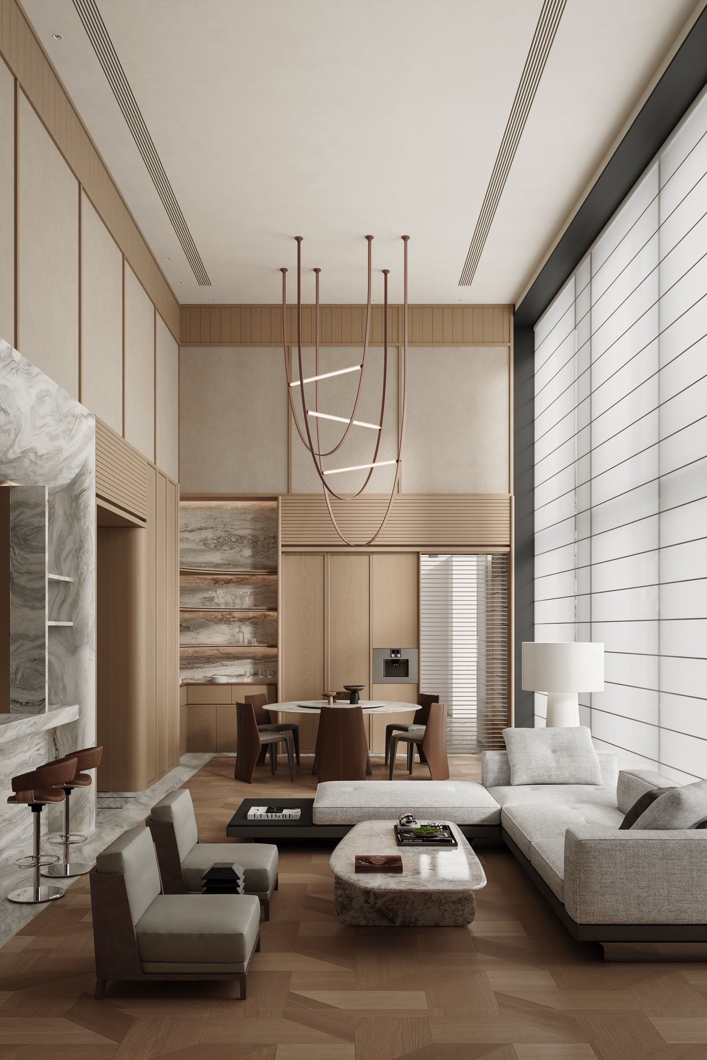 Double-Height Wood Villa Villa Natural Luxury