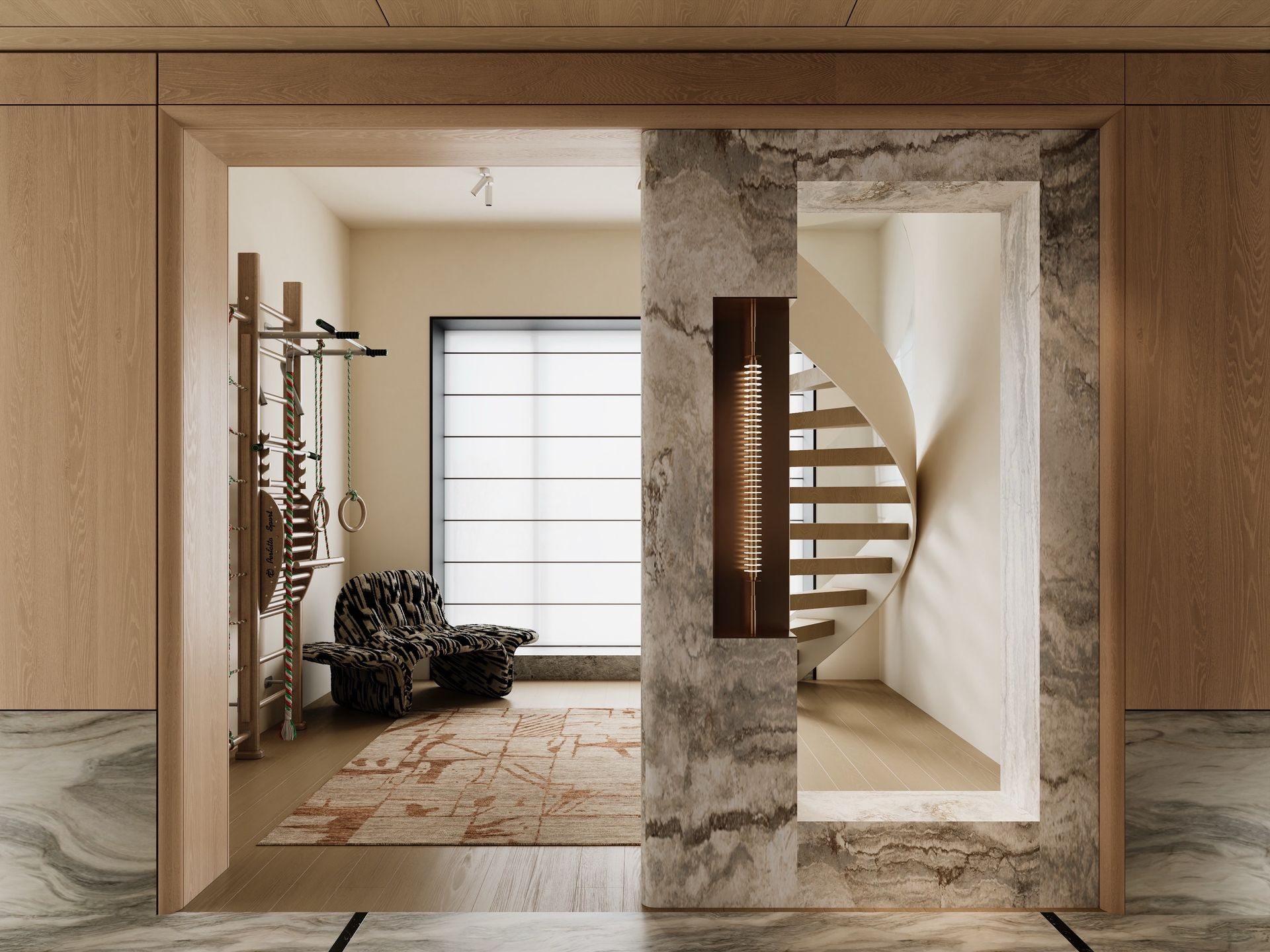 Double-Height Wood Villa view 12