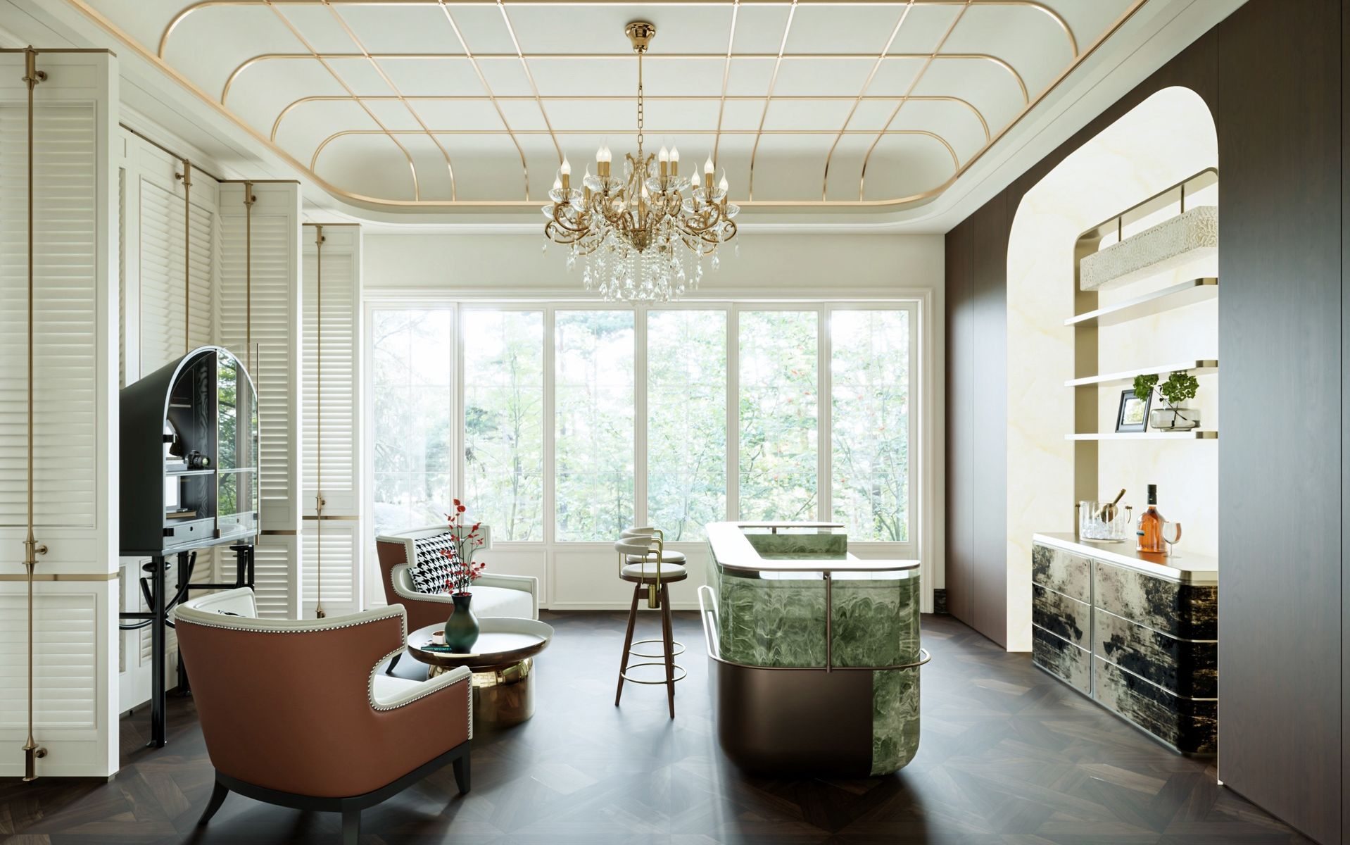 Light Luxury Villa Dressing Suite Villa Light Luxury