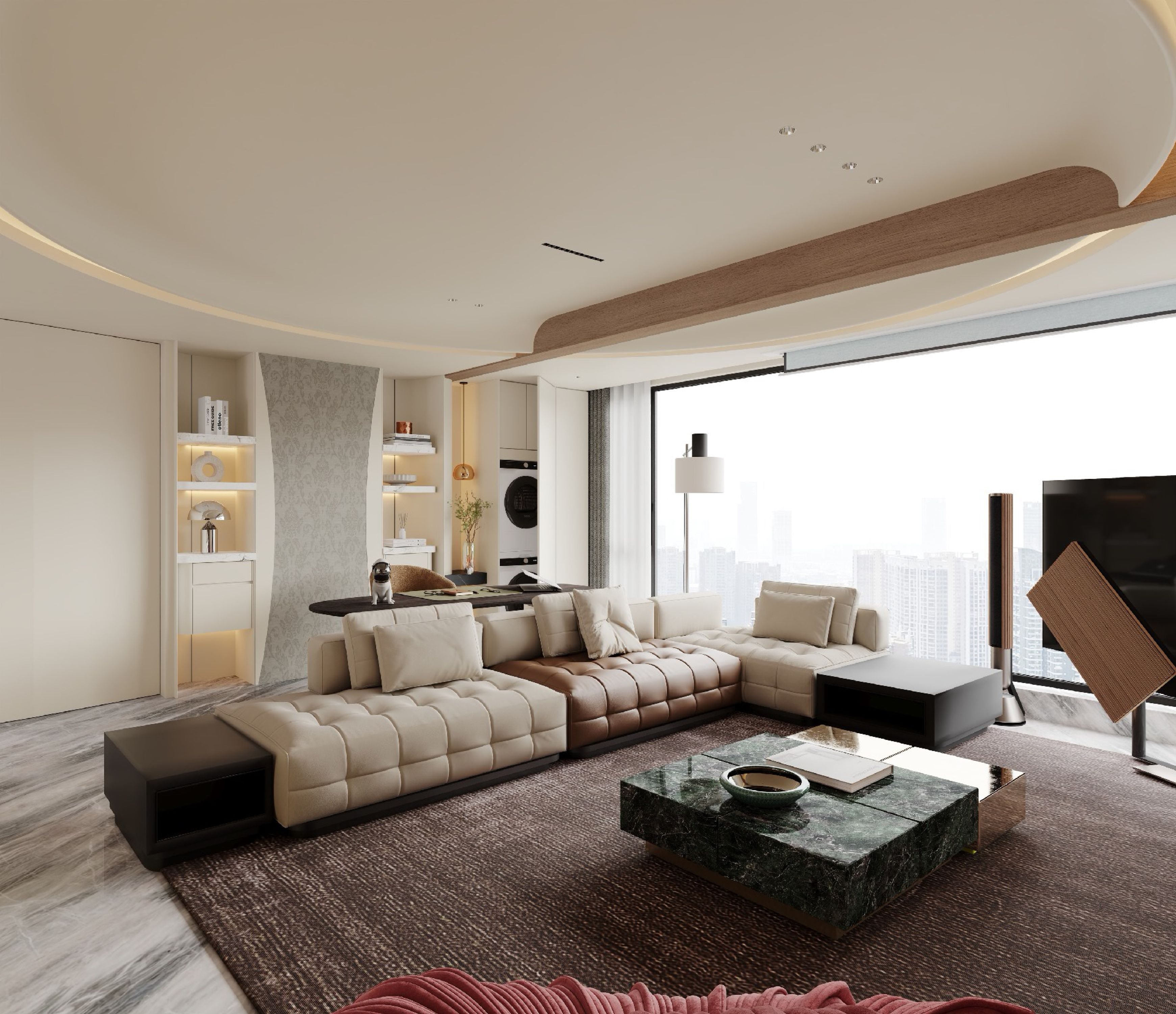Marble Light Luxury Open Plan view 16
