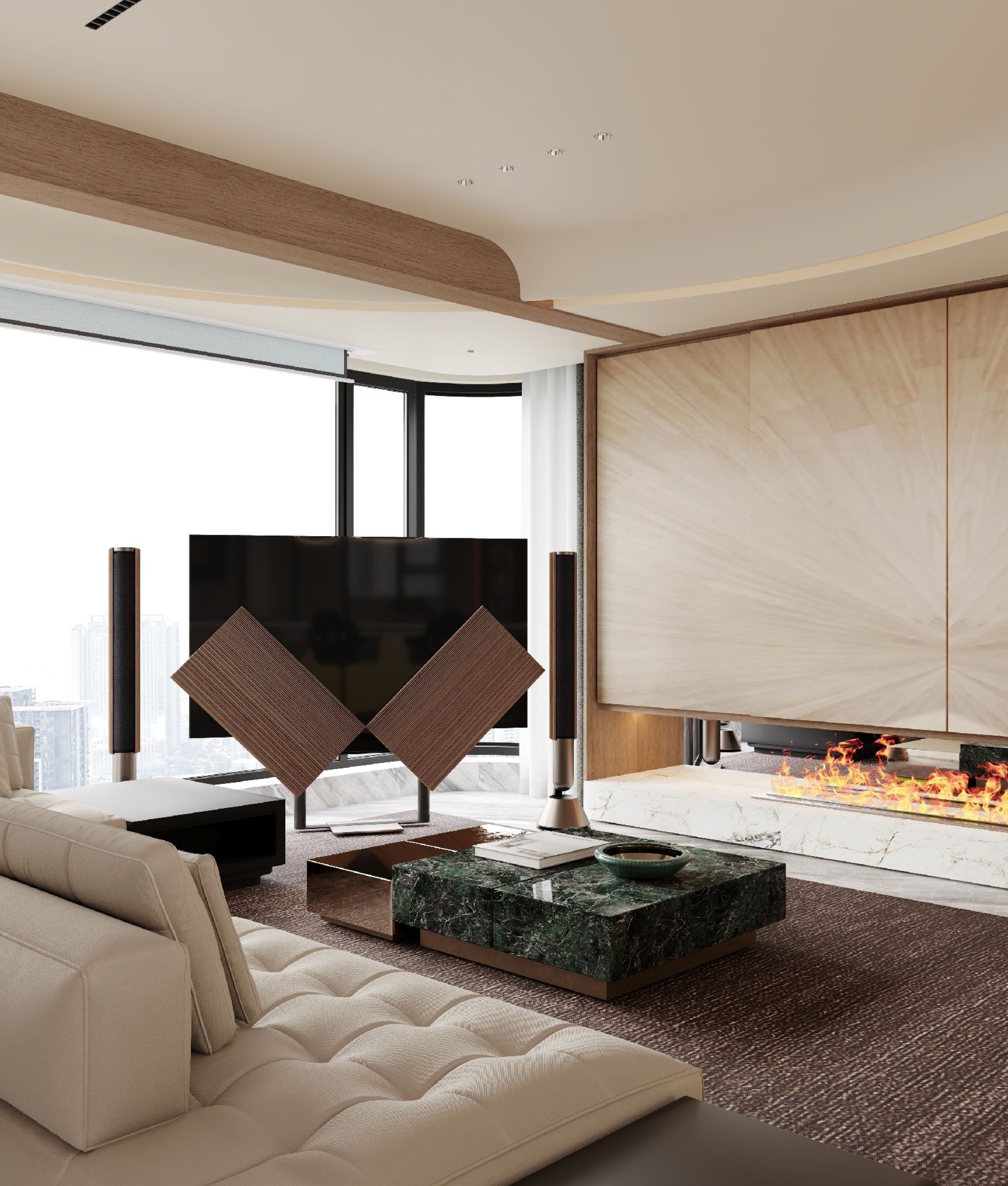 Marble Light Luxury Open Plan view 23