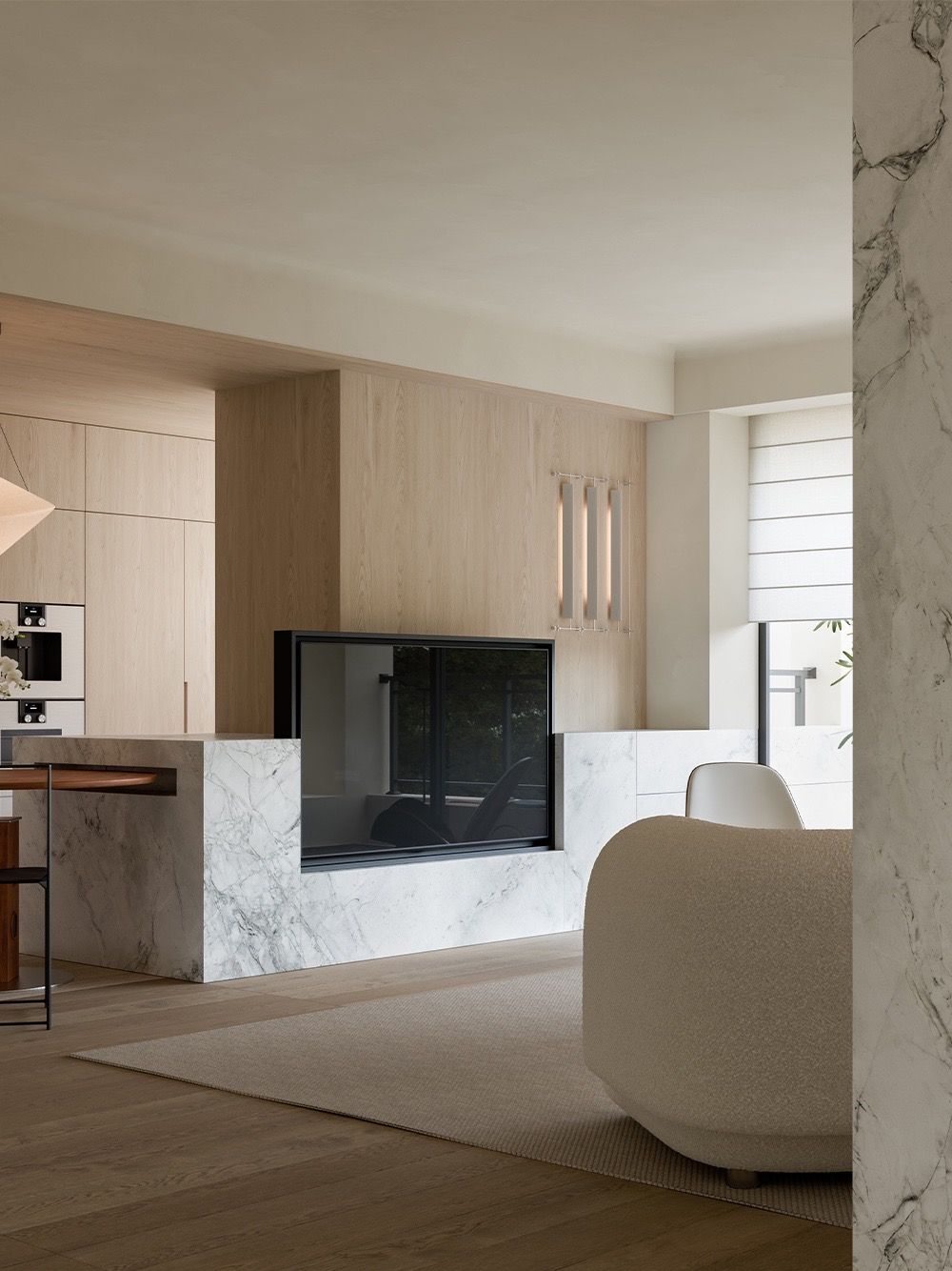 Warm Wood Apartment Interior preview 4