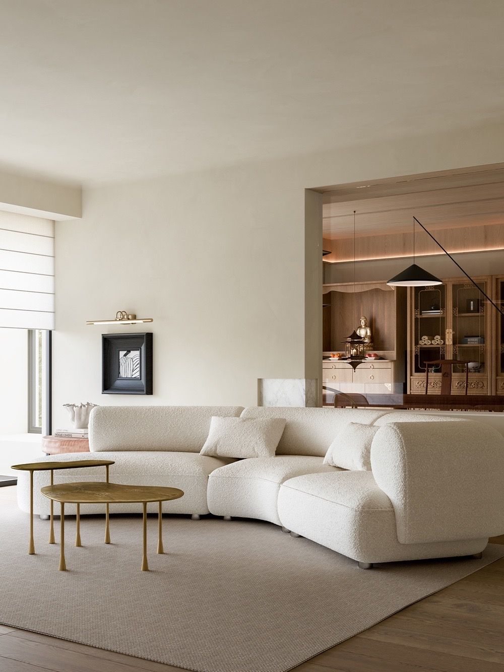 Warm Wood Apartment Interior view 5