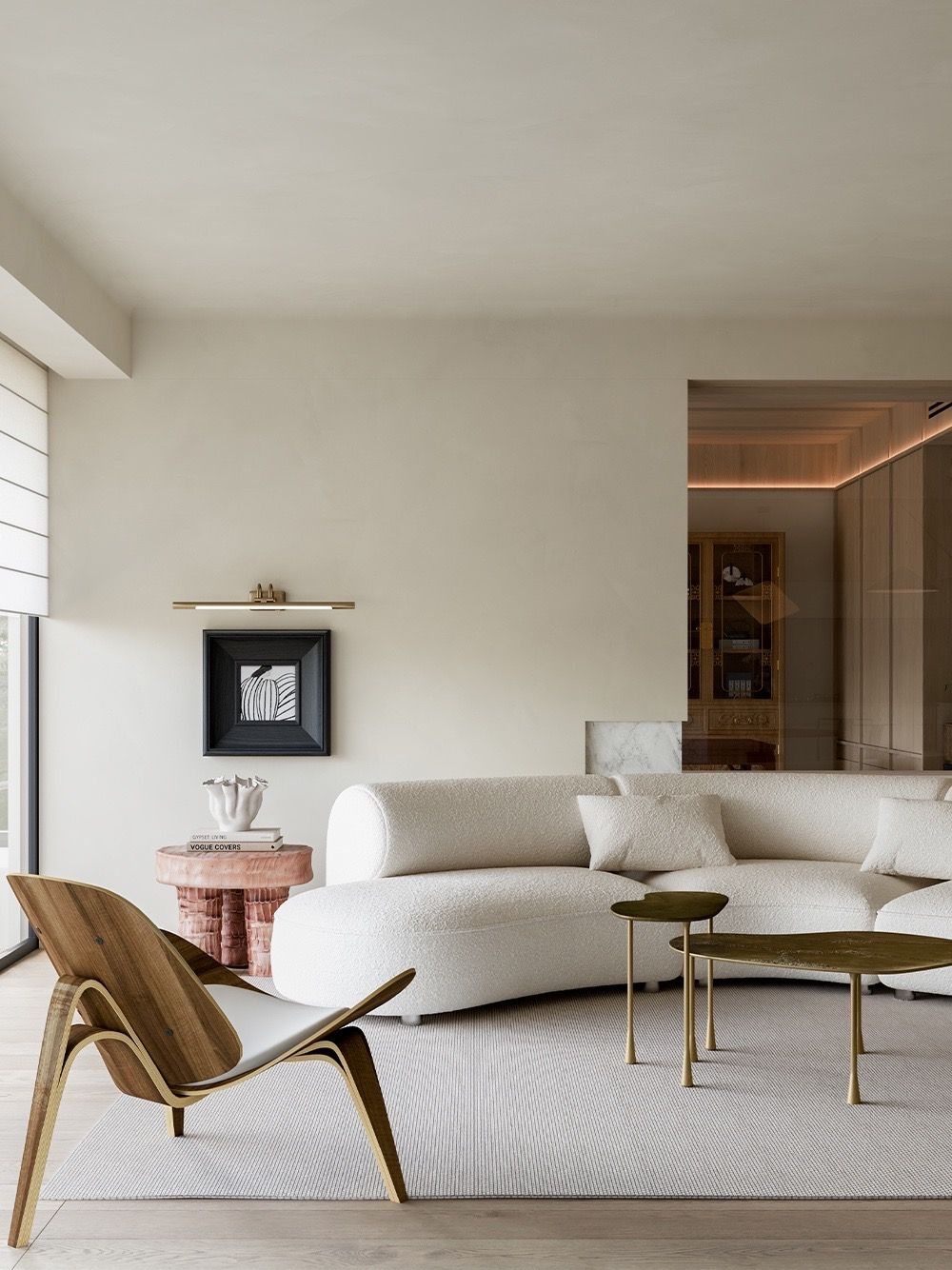 Warm Wood Apartment Interior view 10