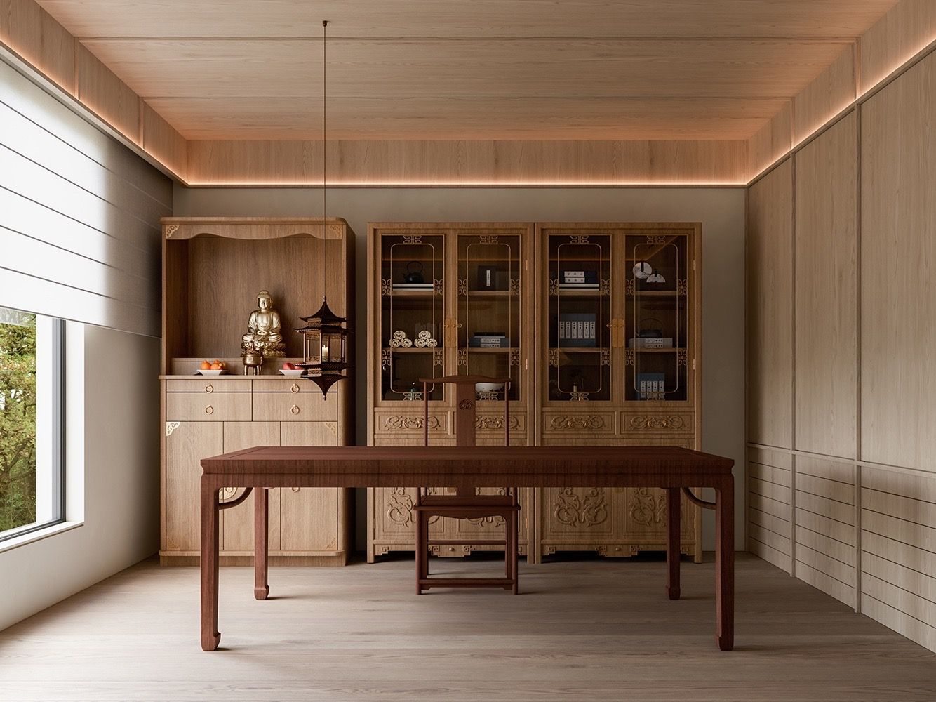 Warm Wood Apartment Interior Whole Home Natural Minimal
